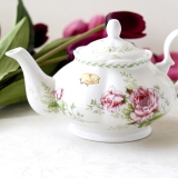 y16051 餐具器皿 咖啡茶具-幸福莊園新骨瓷午茶組(1壺2杯)